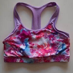 Champion medium purple floral sports bra